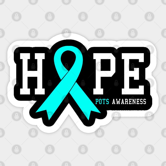 POTS Postural Orthostatic Tachycardia Syndrome Awareness Hope Sticker by Color Fluffy